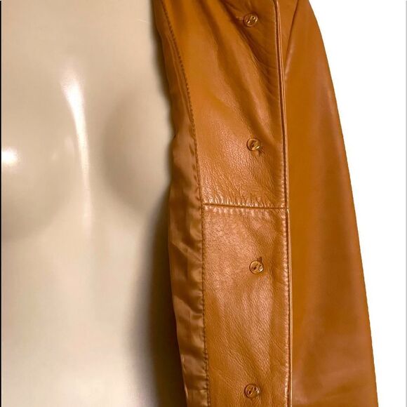 Vintage Beyond Sport California Sculpted Leather Jacket in Hazelnut Brown - Picture 10 of 16